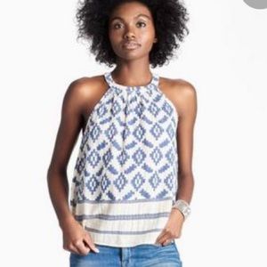 NWT Lucky Brand High Neck Strappy Tank Top